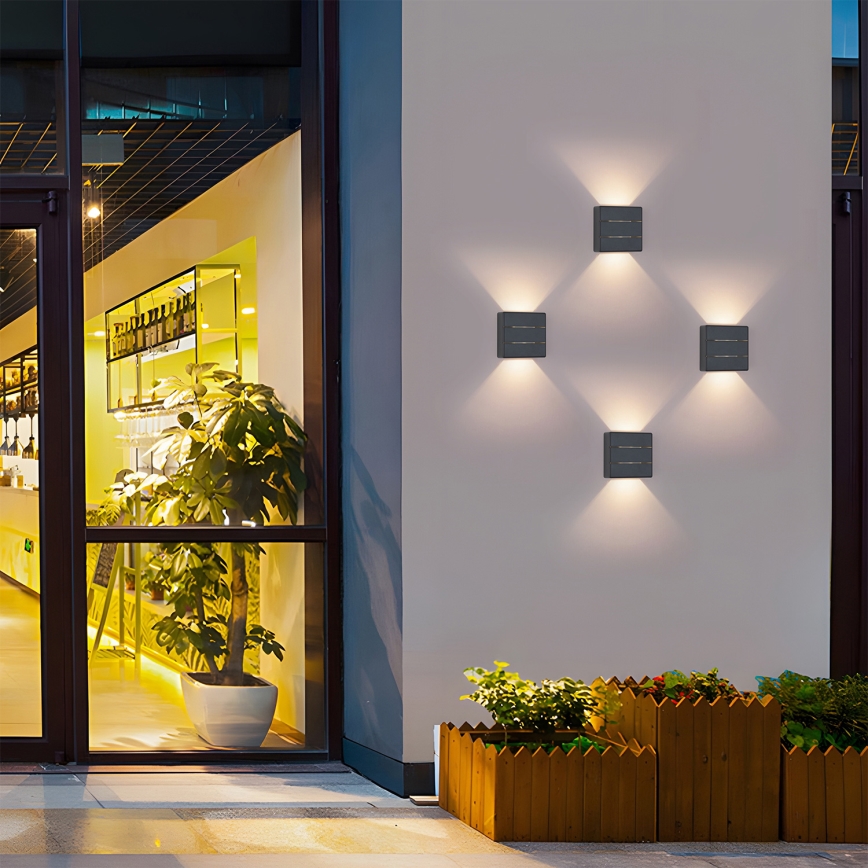 Brilagi -LED Vanjsko zidno svjetlo DOUBLERAY LINE LED/6W/230V antracit IP54