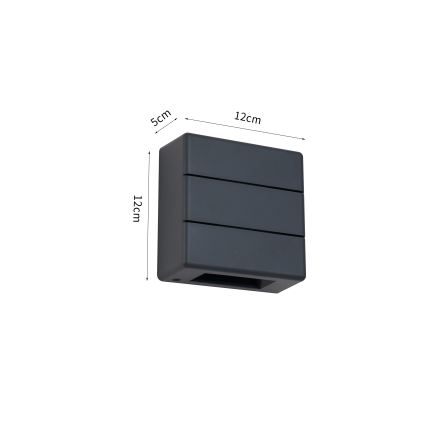 Brilagi -LED Vanjsko zidno svjetlo DOUBLERAY LINE LED/6W/230V antracit IP54