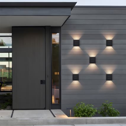 Brilagi - LED vanjsko zidno svjetlo DOUBLERAY LINE LED/6W/230V crno IP54