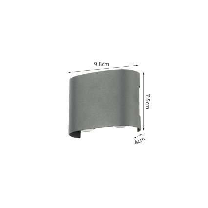 Brilagi - LED Vanjsko zidno svjetlo FLAREBOX LED/4W/230V antracit IP65