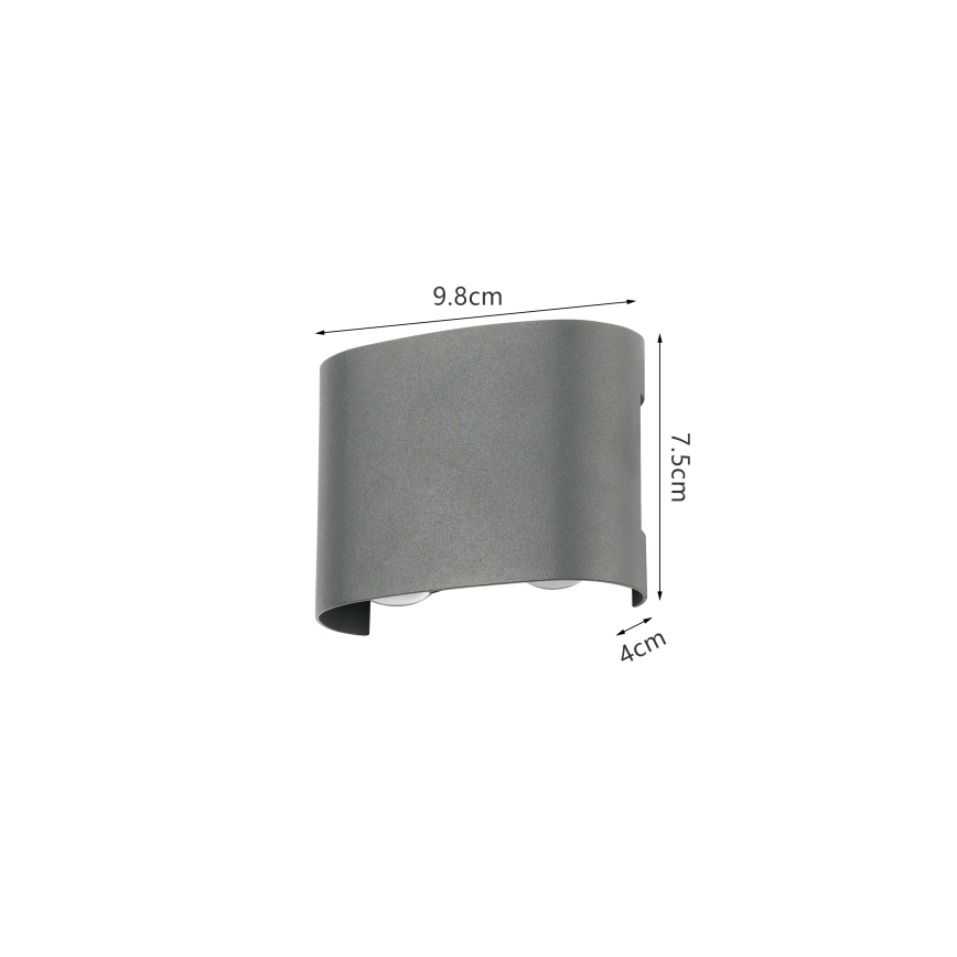 Brilagi - LED Vanjsko zidno svjetlo FLAREBOX LED/4W/230V antracit IP65
