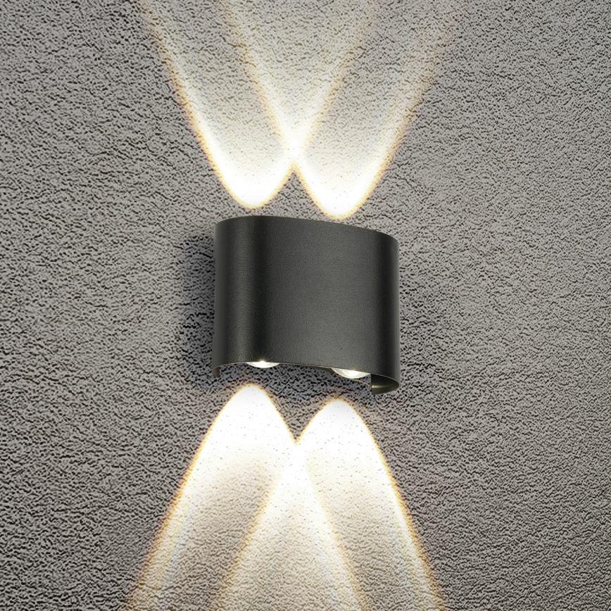 Brilagi - LED vanjsko zidno svjetlo FLAREBOX LED/4W/230V crno IP65
