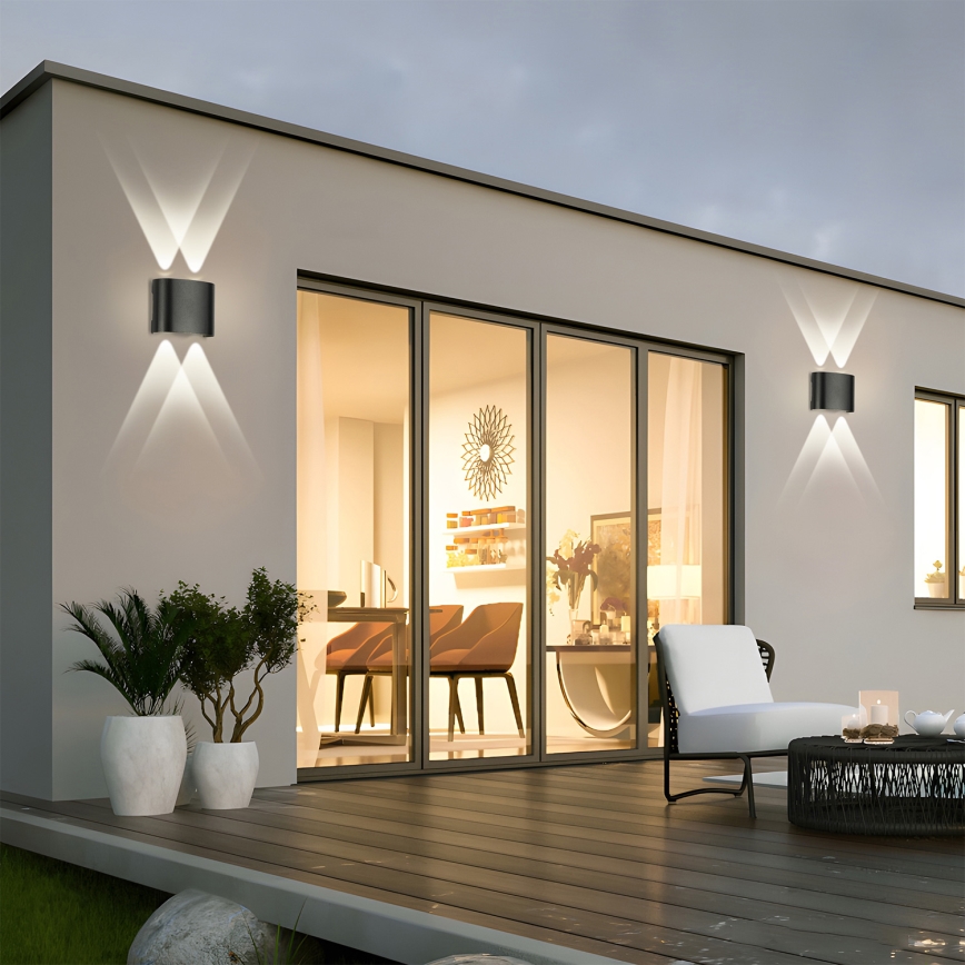 Brilagi - LED vanjsko zidno svjetlo FLAREBOX LED/4W/230V crno IP65