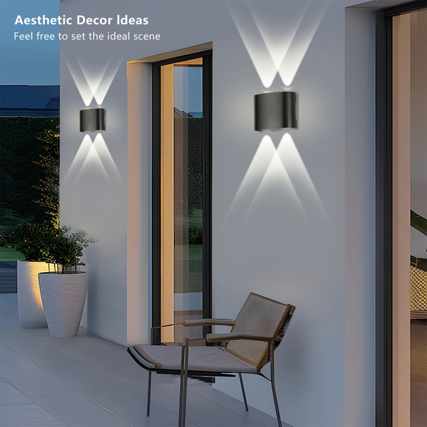 Brilagi - LED vanjsko zidno svjetlo FLAREBOX LED/4W/230V crno IP65