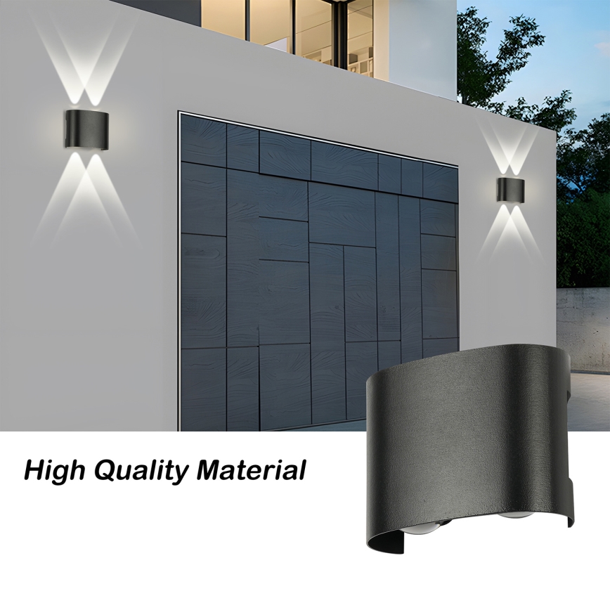 Brilagi - LED vanjsko zidno svjetlo FLAREBOX LED/4W/230V crno IP65