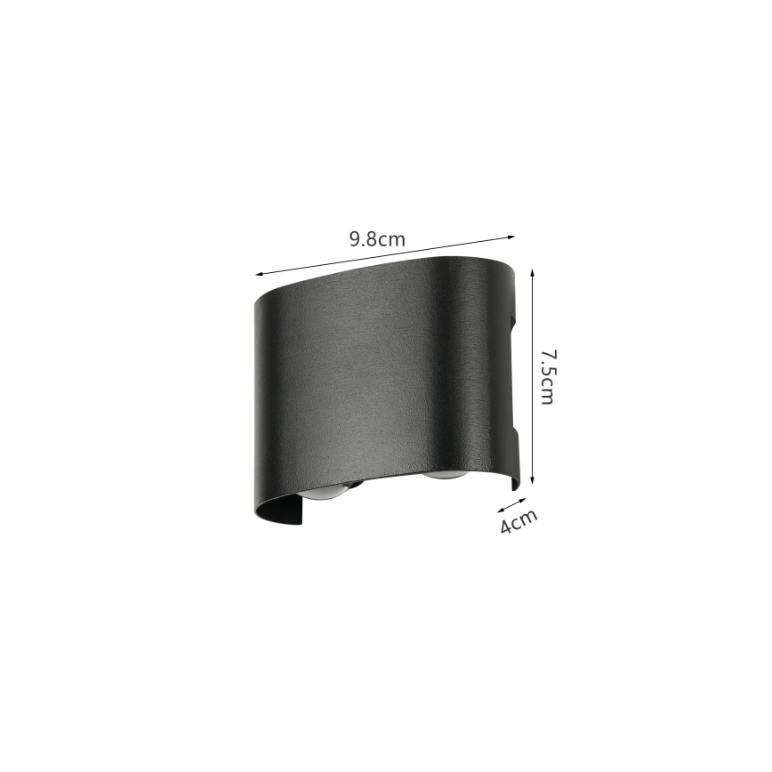 Brilagi - LED vanjsko zidno svjetlo FLAREBOX LED/4W/230V crno IP65