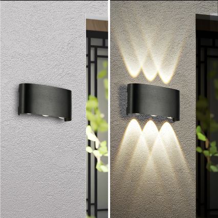 Brilagi - LED vanjsko zidno svjetlo FLAREBOX LED/6W/230V crno IP65