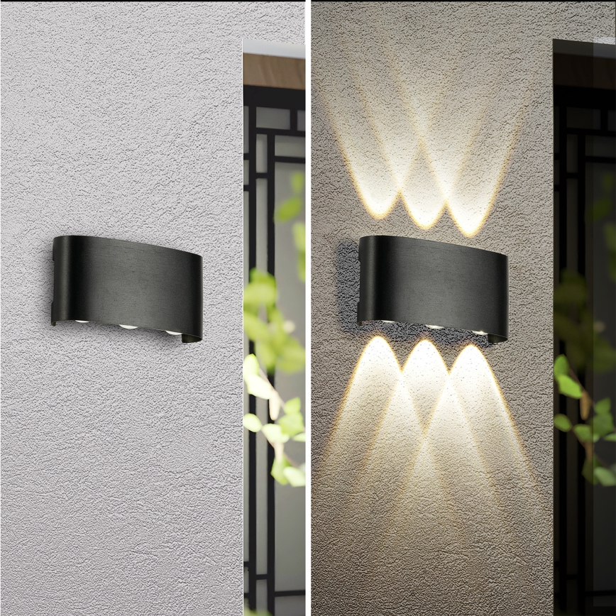 Brilagi - LED vanjsko zidno svjetlo FLAREBOX LED/6W/230V crno IP65