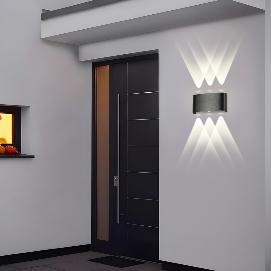 Brilagi - LED vanjsko zidno svjetlo FLAREBOX LED/6W/230V crno IP65