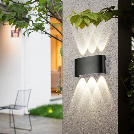 Brilagi - LED vanjsko zidno svjetlo FLAREBOX LED/6W/230V crno IP65