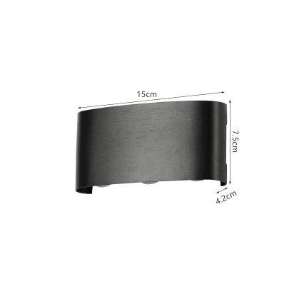 Brilagi - LED vanjsko zidno svjetlo FLAREBOX LED/6W/230V crno IP65