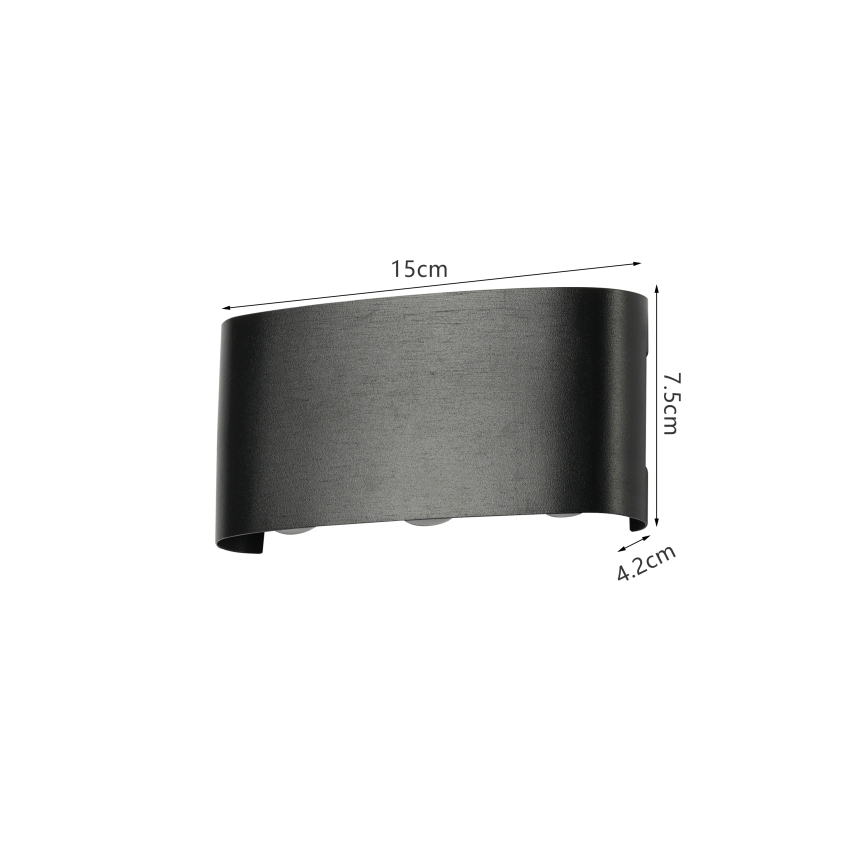 Brilagi - LED vanjsko zidno svjetlo FLAREBOX LED/6W/230V crno IP65