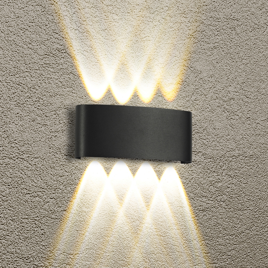 Brilagi - LED vanjsko zidno svjetlo FLAREBOX LED/8W/230V crno IP65