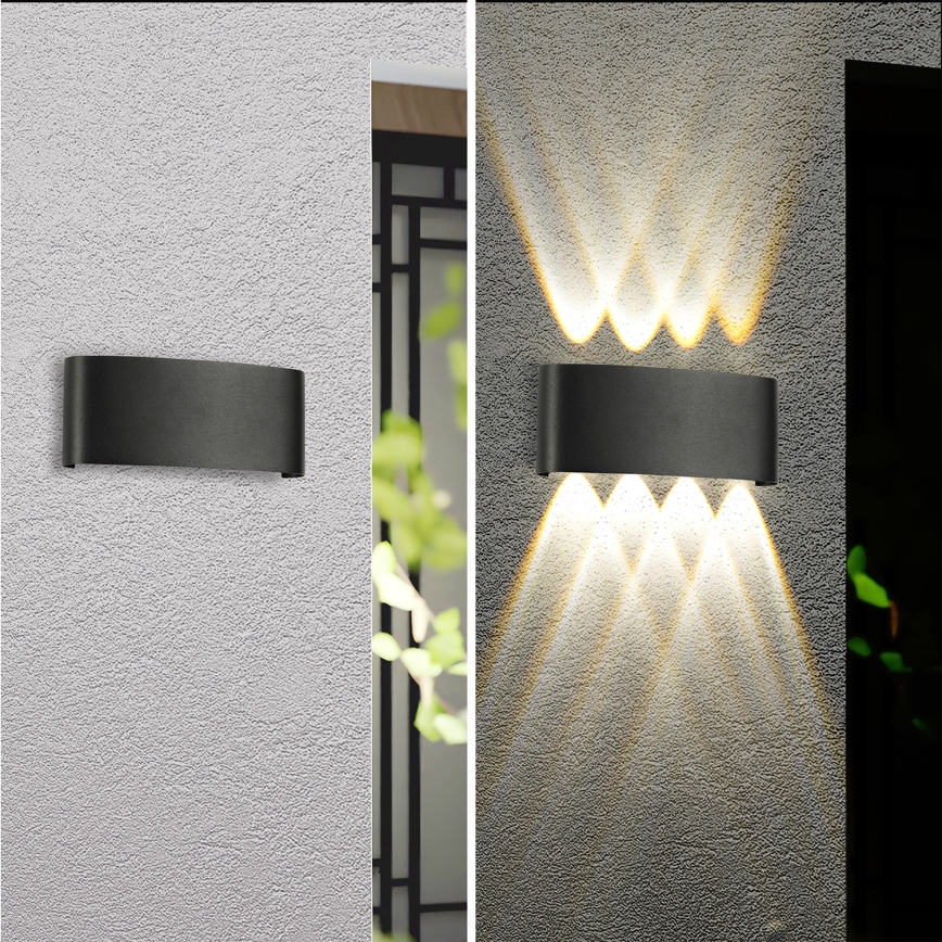 Brilagi - LED vanjsko zidno svjetlo FLAREBOX LED/8W/230V crno IP65