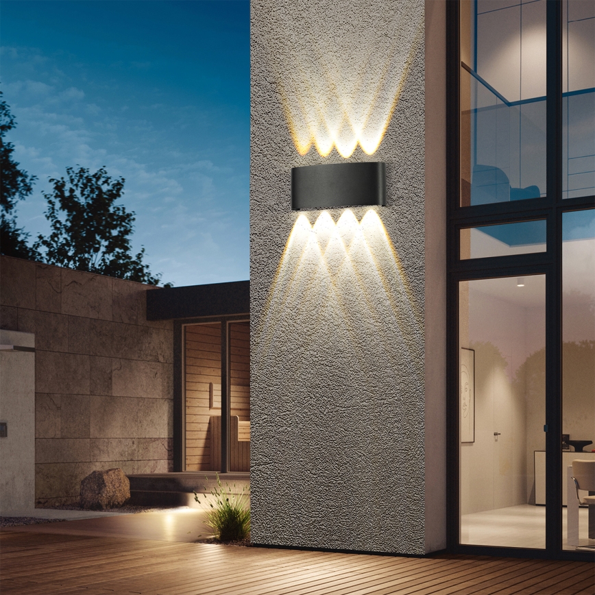 Brilagi - LED vanjsko zidno svjetlo FLAREBOX LED/8W/230V crno IP65