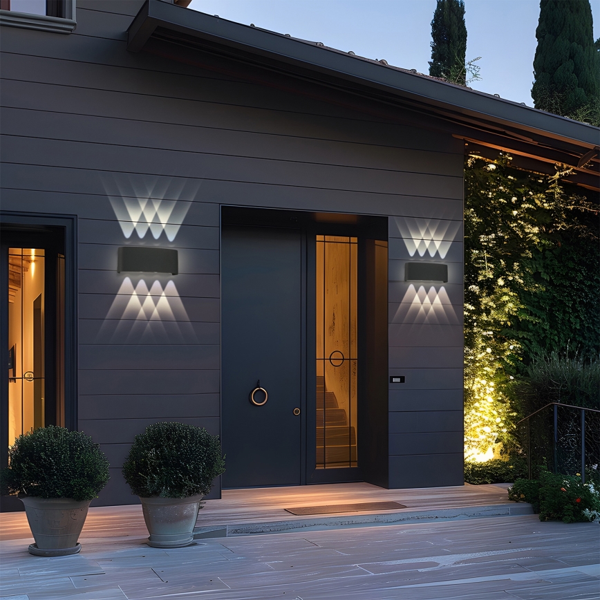 Brilagi - LED vanjsko zidno svjetlo FLAREBOX LED/8W/230V crno IP65