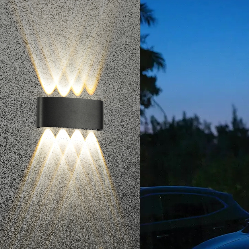 Brilagi - LED vanjsko zidno svjetlo FLAREBOX LED/8W/230V crno IP65