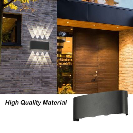 Brilagi - LED vanjsko zidno svjetlo FLAREBOX LED/8W/230V crno IP65
