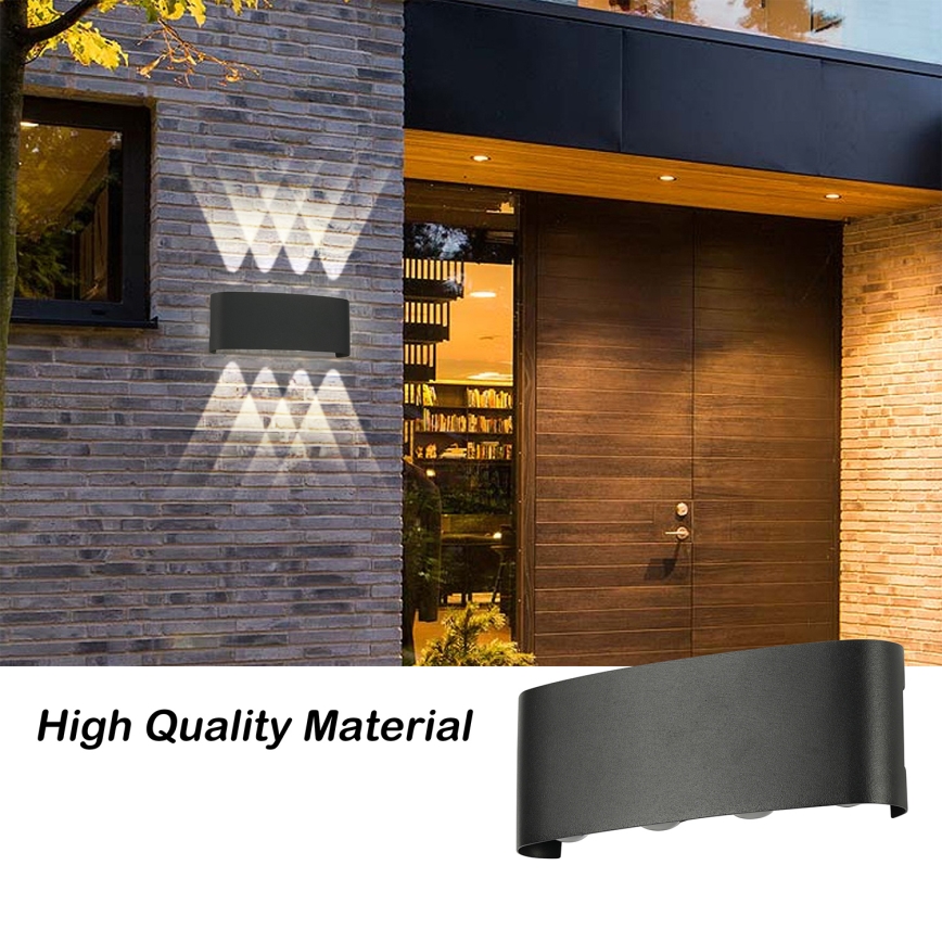 Brilagi - LED vanjsko zidno svjetlo FLAREBOX LED/8W/230V crno IP65