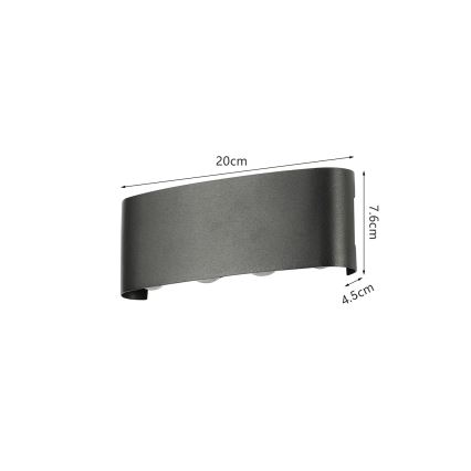 Brilagi - LED vanjsko zidno svjetlo FLAREBOX LED/8W/230V crno IP65