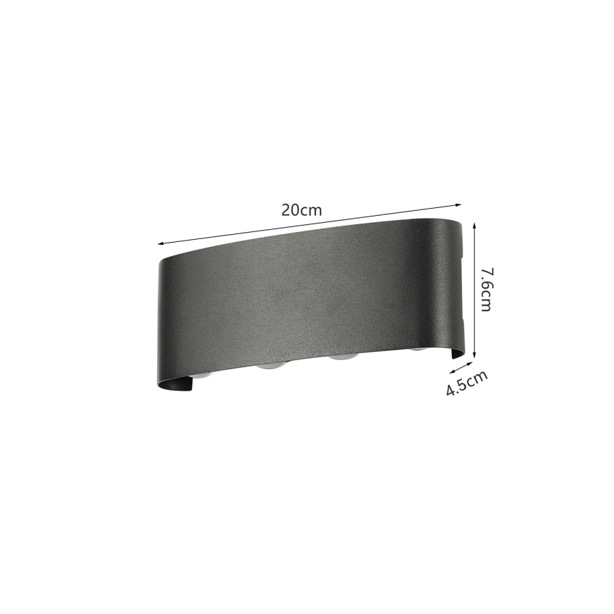 Brilagi - LED vanjsko zidno svjetlo FLAREBOX LED/8W/230V crno IP65
