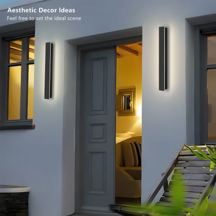 Brilagi - LINEAR vanjska zidna LED svjetiljka 12W/230V 3000K IP65 50 cm crna CRI 90