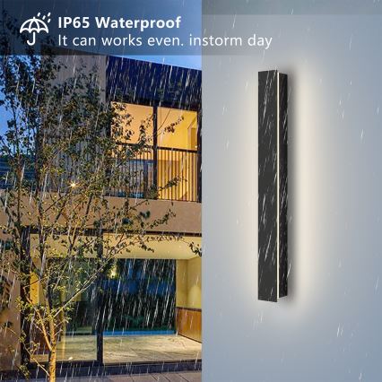 Brilagi - LINEAR vanjska zidna LED svjetiljka 12W/230V 3000K IP65 50 cm crna CRI 90