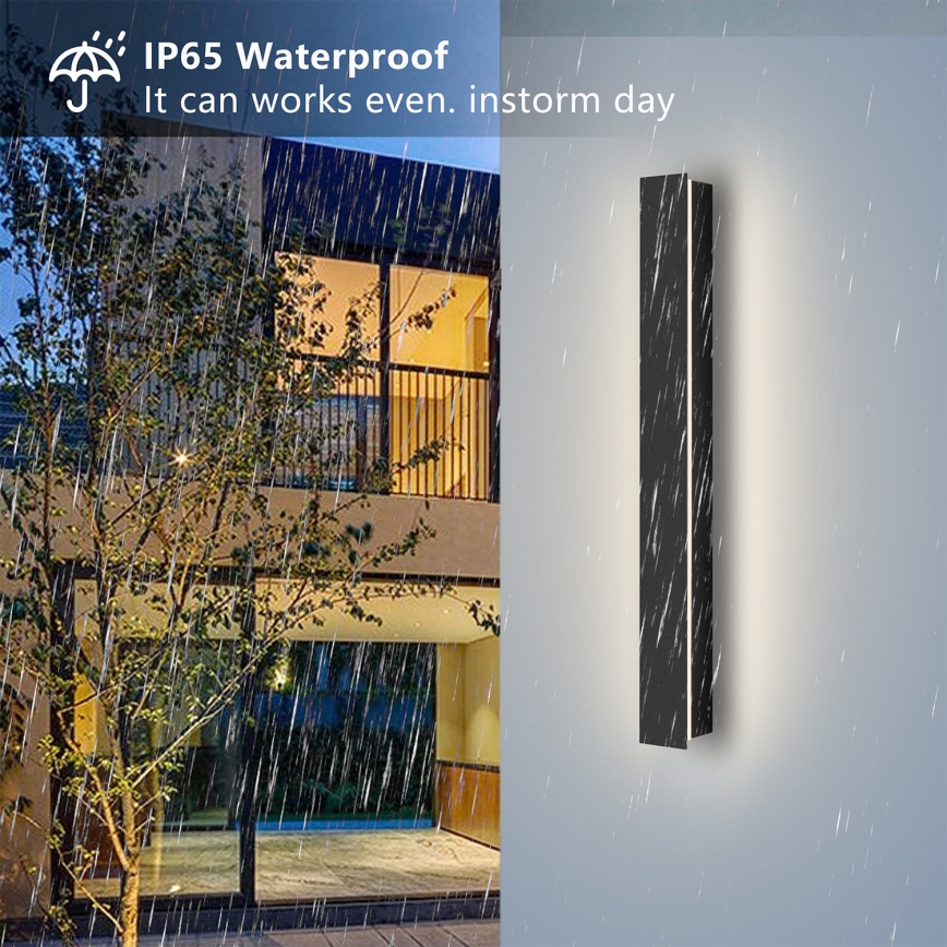 Brilagi - LINEAR vanjska zidna LED svjetiljka 12W/230V 3000K IP65 50 cm crna CRI 90