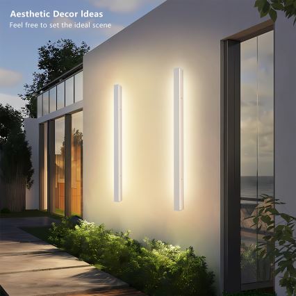 Brilagi - LED vanjska zidna svjetiljka LINEAR LED/22W/230V 3000K IP65 100 cm bijela CRI 90