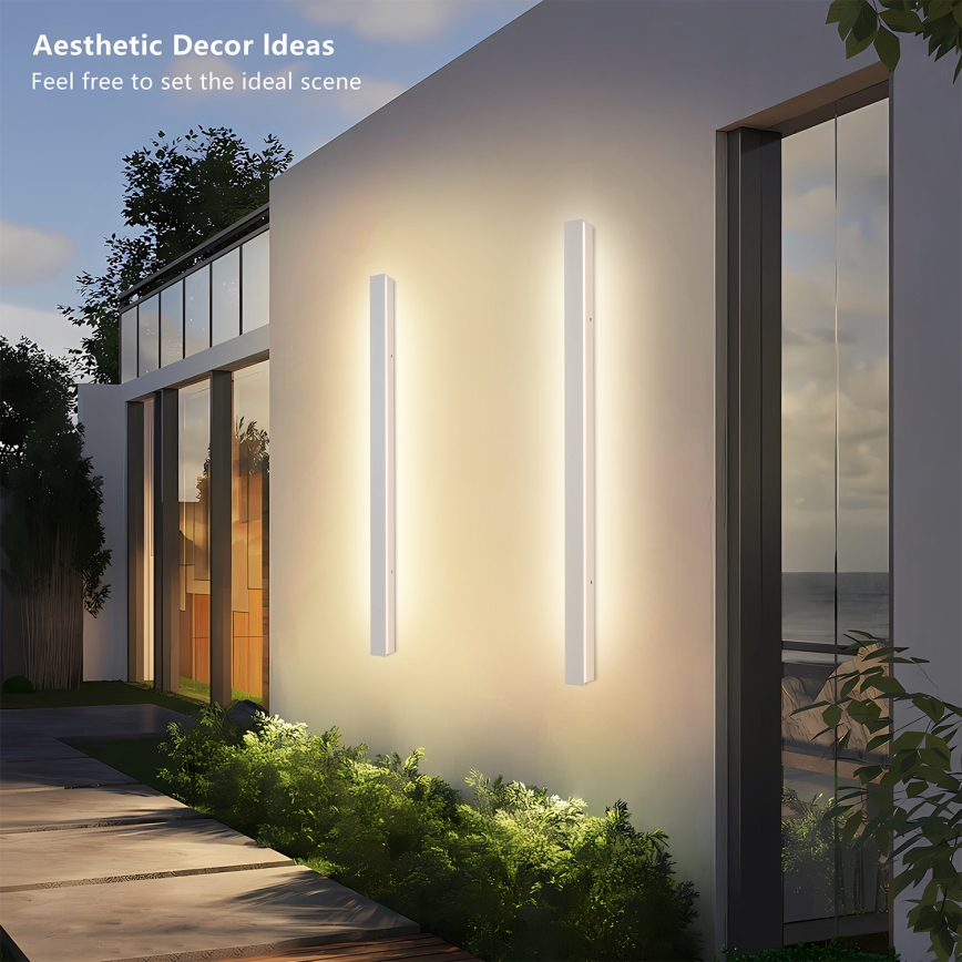 Brilagi - LED vanjska zidna svjetiljka LINEAR LED/22W/230V 3000K IP65 100 cm bijela CRI 90