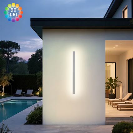 Brilagi - LED vanjska zidna svjetiljka LINEAR LED/22W/230V 3000K IP65 100 cm bijela CRI 90