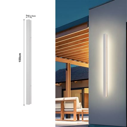 Brilagi - LED vanjska zidna svjetiljka LINEAR LED/22W/230V 3000K IP65 100 cm bijela CRI 90