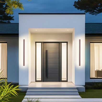 Brilagi - LED vanjska zidna svjetiljka LINEAR LED/22W/230V 3000K IP65 100 cm smeđa CRI 90