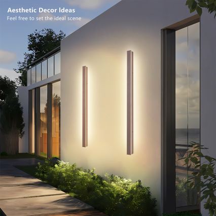 Brilagi - LED vanjska zidna svjetiljka LINEAR LED/22W/230V 3000K IP65 100 cm smeđa CRI 90