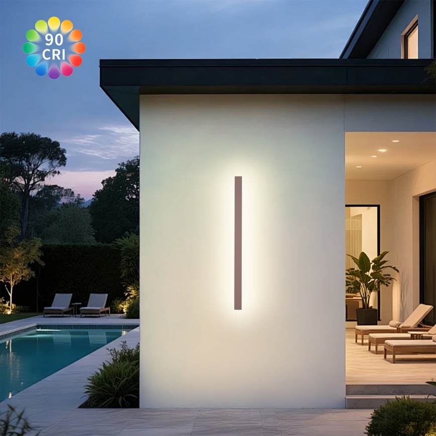 Brilagi - LED vanjska zidna svjetiljka LINEAR LED/22W/230V 3000K IP65 100 cm smeđa CRI 90