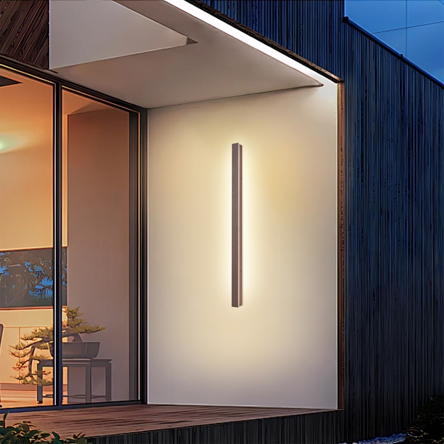 Brilagi - LED vanjska zidna svjetiljka LINEAR LED/22W/230V 3000K IP65 100 cm smeđa CRI 90