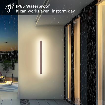 Brilagi - LED vanjska zidna svjetiljka LINEAR LED/22W/230V 3000K IP65 100 cm smeđa CRI 90