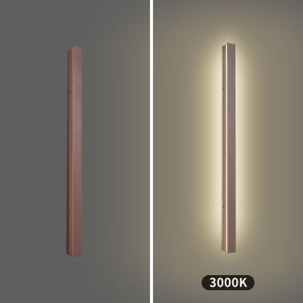 Brilagi - LED vanjska zidna svjetiljka LINEAR LED/22W/230V 3000K IP65 100 cm smeđa CRI 90