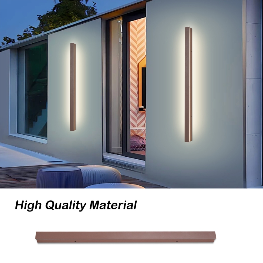 Brilagi - LED vanjska zidna svjetiljka LINEAR LED/22W/230V 3000K IP65 100 cm smeđa CRI 90