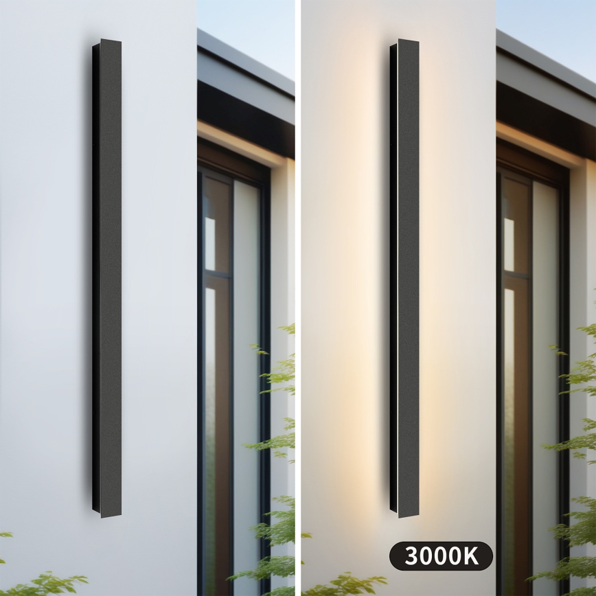 Brilagi - vanjsko LED zidno svjetlo LINEAR, 22 W, 230 V, 3000 K, IP65, 100 cm, crne boje, CRI 90