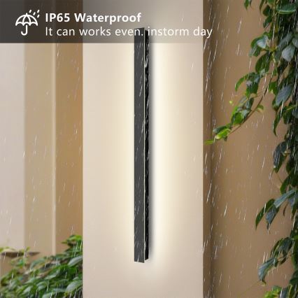 Brilagi - vanjsko LED zidno svjetlo LINEAR, 22 W, 230 V, 3000 K, IP65, 100 cm, crne boje, CRI 90