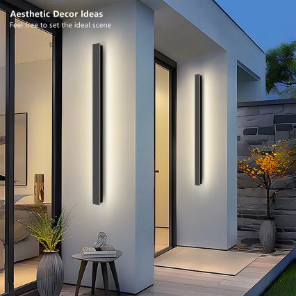 Brilagi - LED vanjska zidna svjetiljka LINEAR LED/22W/230V 4000K IP65 100 cm crna CRI 90