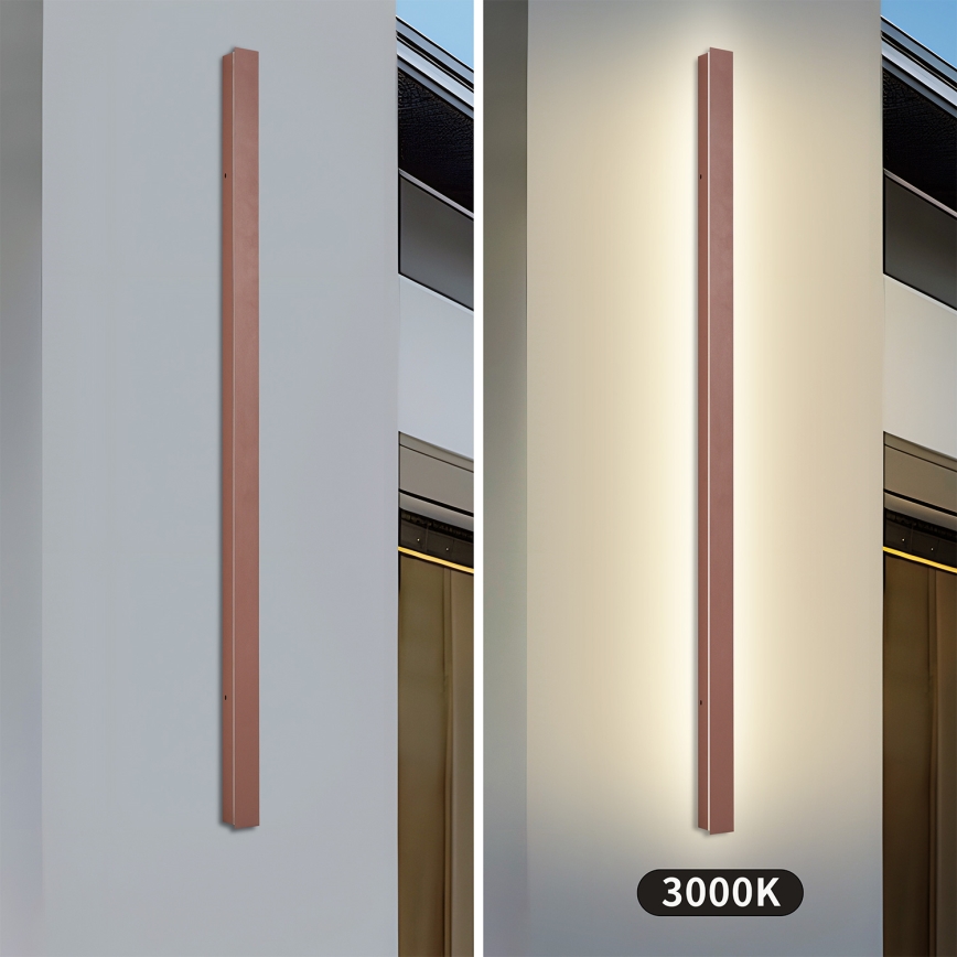 Brilagi - LED vanjska zidna svjetiljka LINEAR LED/32W/230V 3000K IP65 140 cm smeđa CRI 90