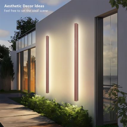 Brilagi - LED vanjska zidna svjetiljka LINEAR LED/32W/230V 3000K IP65 140 cm smeđa CRI 90
