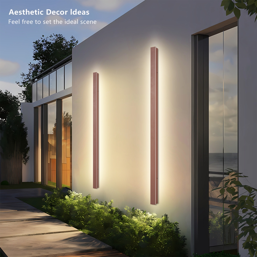 Brilagi - LED vanjska zidna svjetiljka LINEAR LED/32W/230V 3000K IP65 140 cm smeđa CRI 90