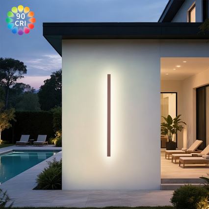 Brilagi - LED vanjska zidna svjetiljka LINEAR LED/32W/230V 3000K IP65 140 cm smeđa CRI 90