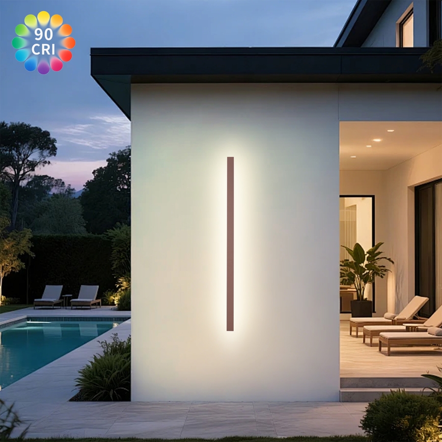 Brilagi - LED vanjska zidna svjetiljka LINEAR LED/32W/230V 3000K IP65 140 cm smeđa CRI 90