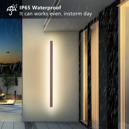 Brilagi - LED vanjska zidna svjetiljka LINEAR LED/32W/230V 3000K IP65 140 cm smeđa CRI 90