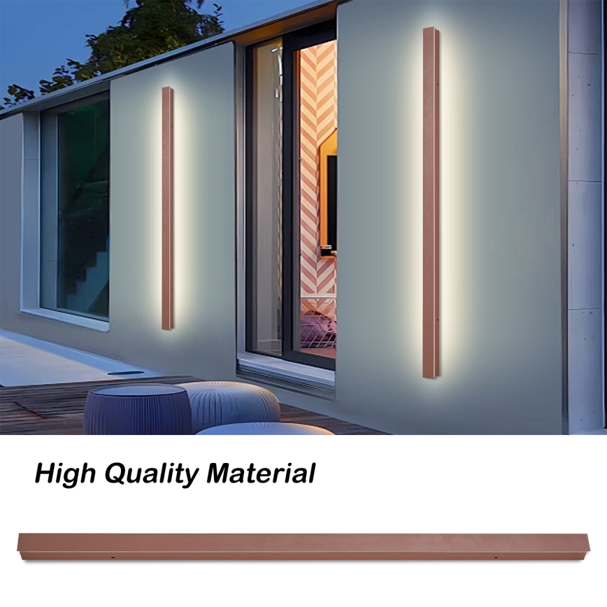 Brilagi - LED vanjska zidna svjetiljka LINEAR LED/32W/230V 3000K IP65 140 cm smeđa CRI 90