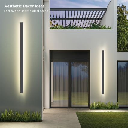 Brilagi - LED vanjsko zidno svjetlo LINEAR 32W/230V 4000K IP65 140 cm antracit CRI 90